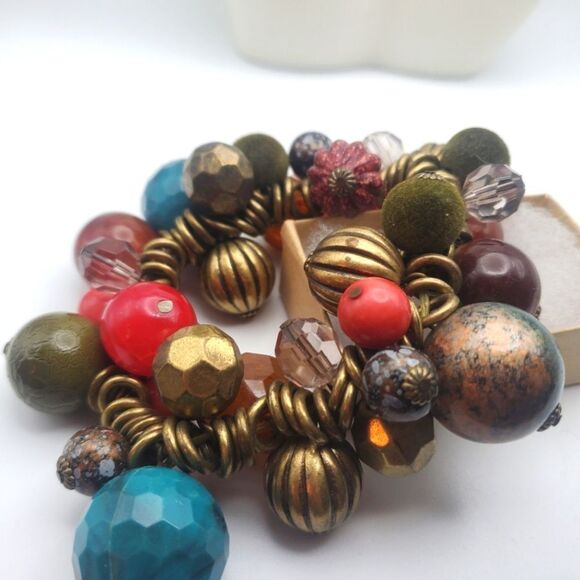 Jumble beaded chunky bracelet - Picture 1 of 2
